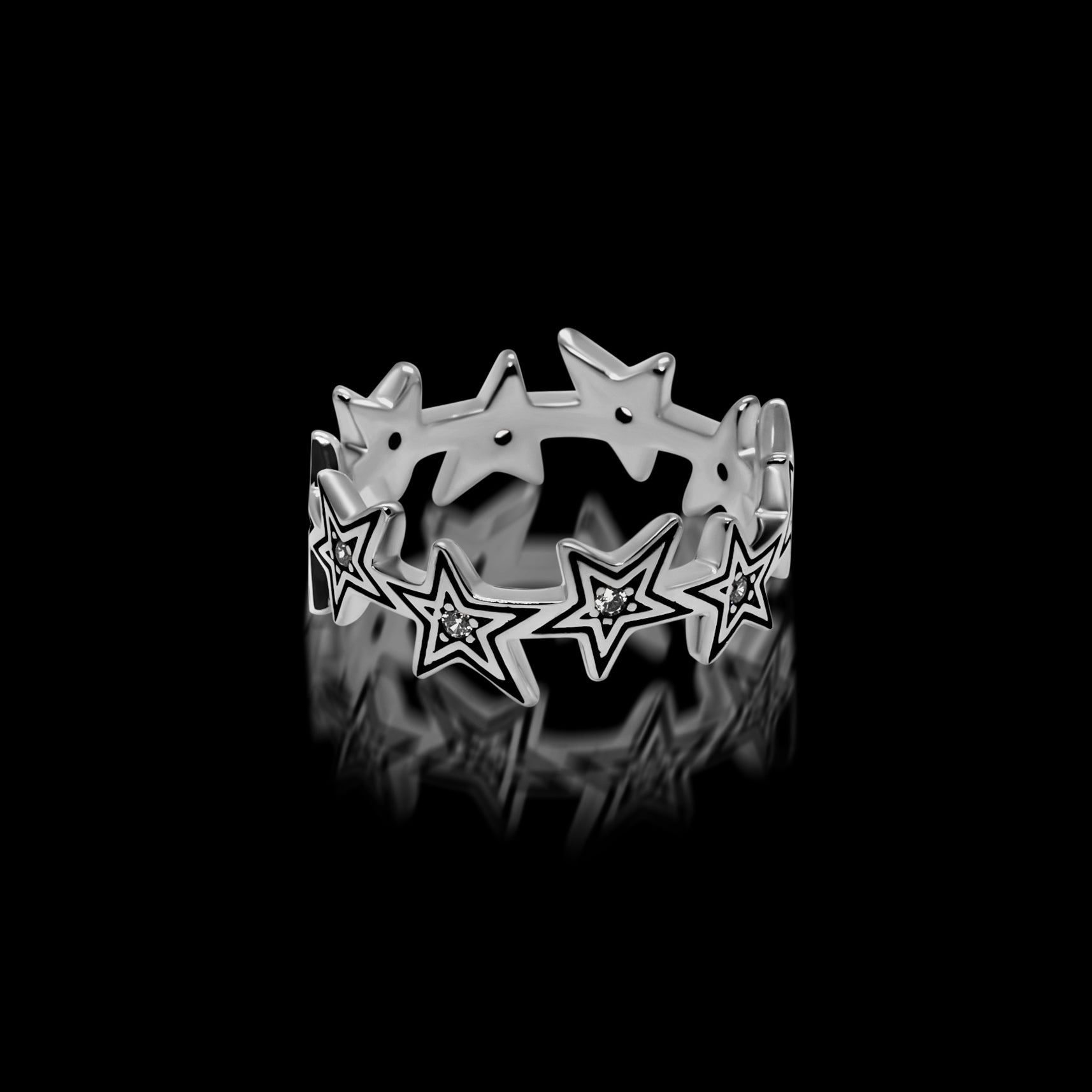 Starbridge Ring | Vintage 925 Silver Star Ring | Sluco Studio