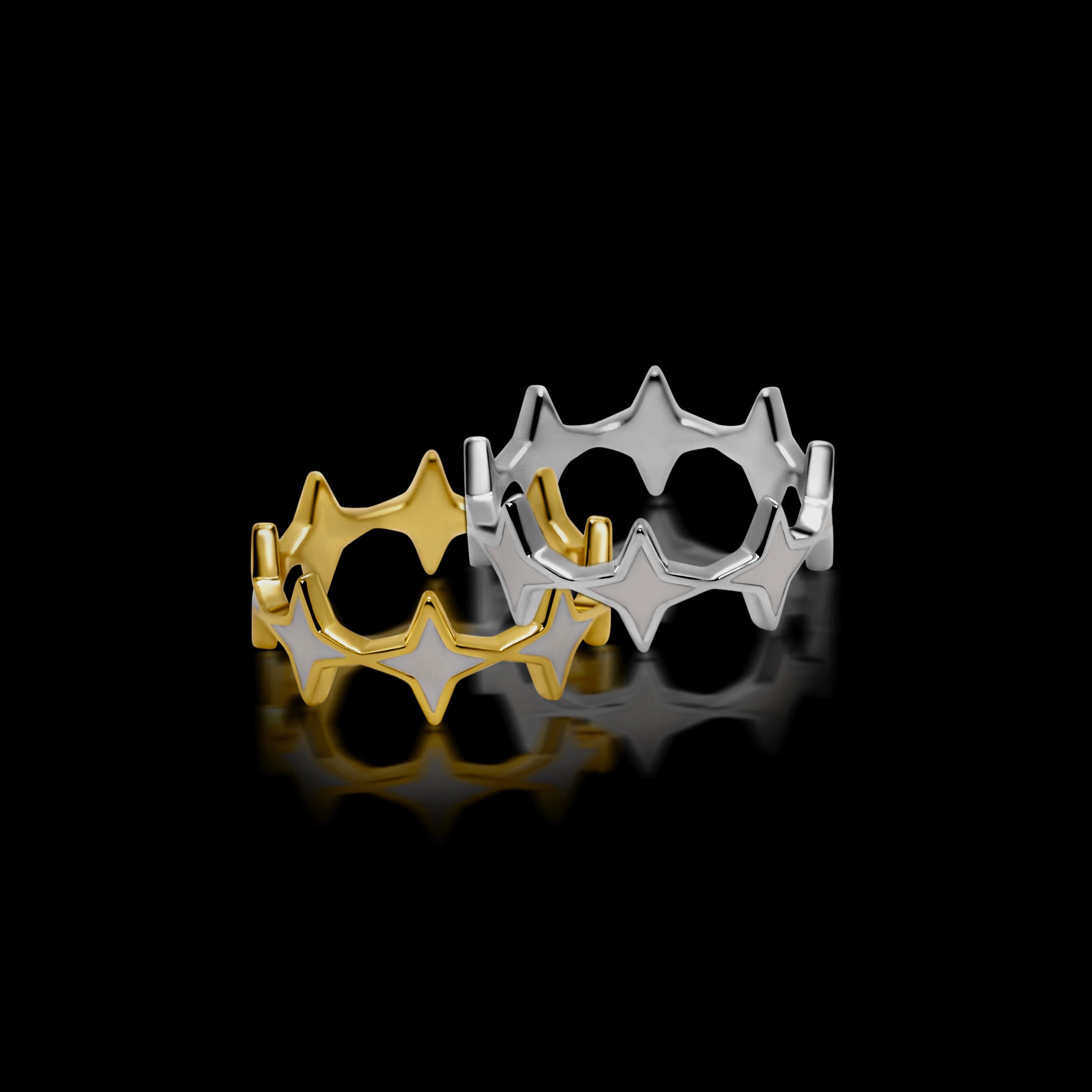 Stellar Bloom Ring | 925 Silver & Enamel Ring | Sluco Studio